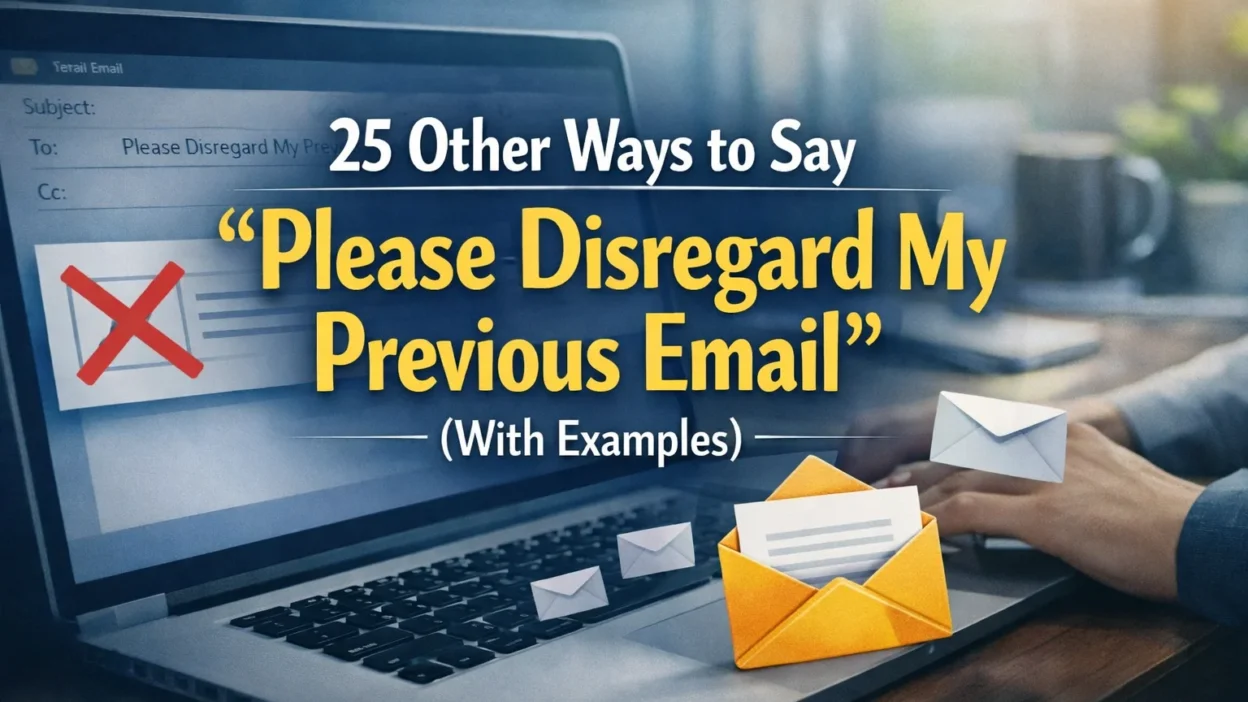 Other Ways to Say “Please Disregard My Previous Email”