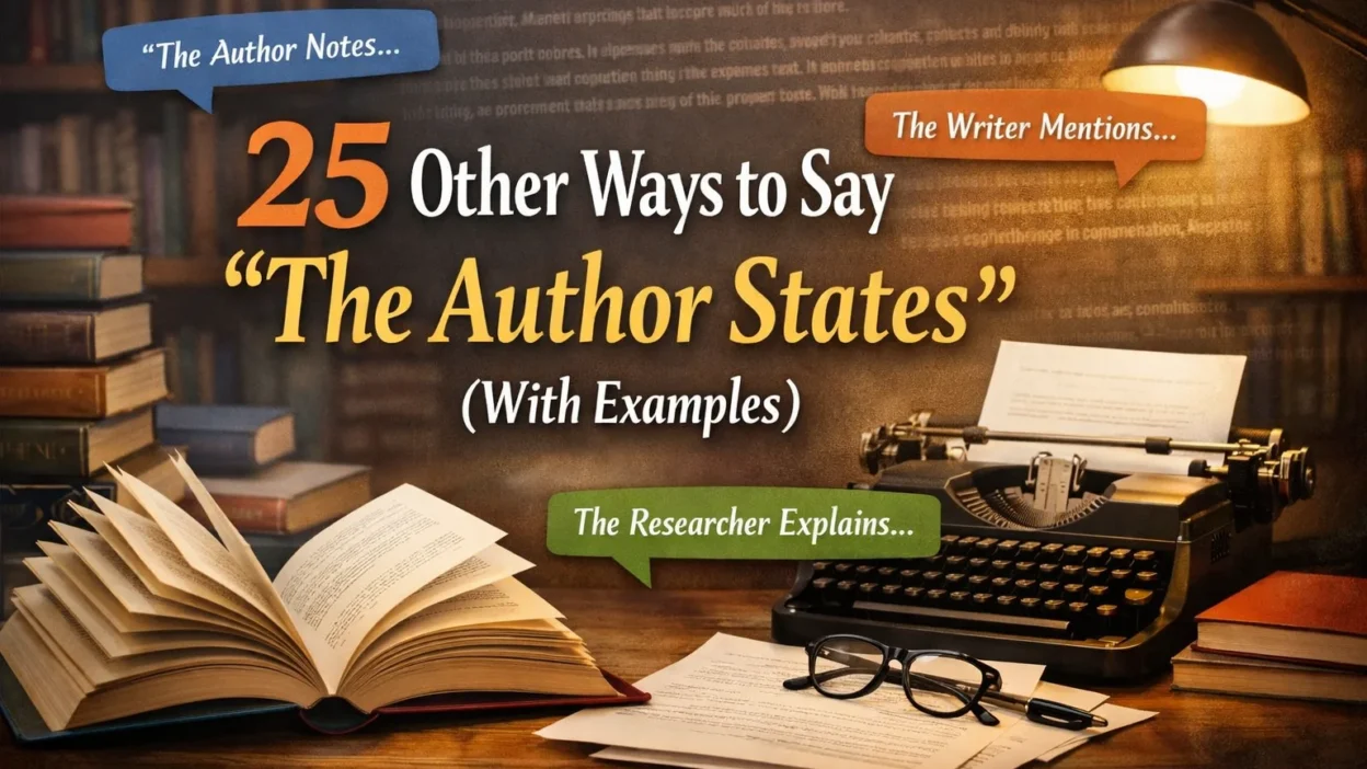 Other Ways to Say “The Author States”