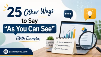 Other Ways to Say “As You Can See”