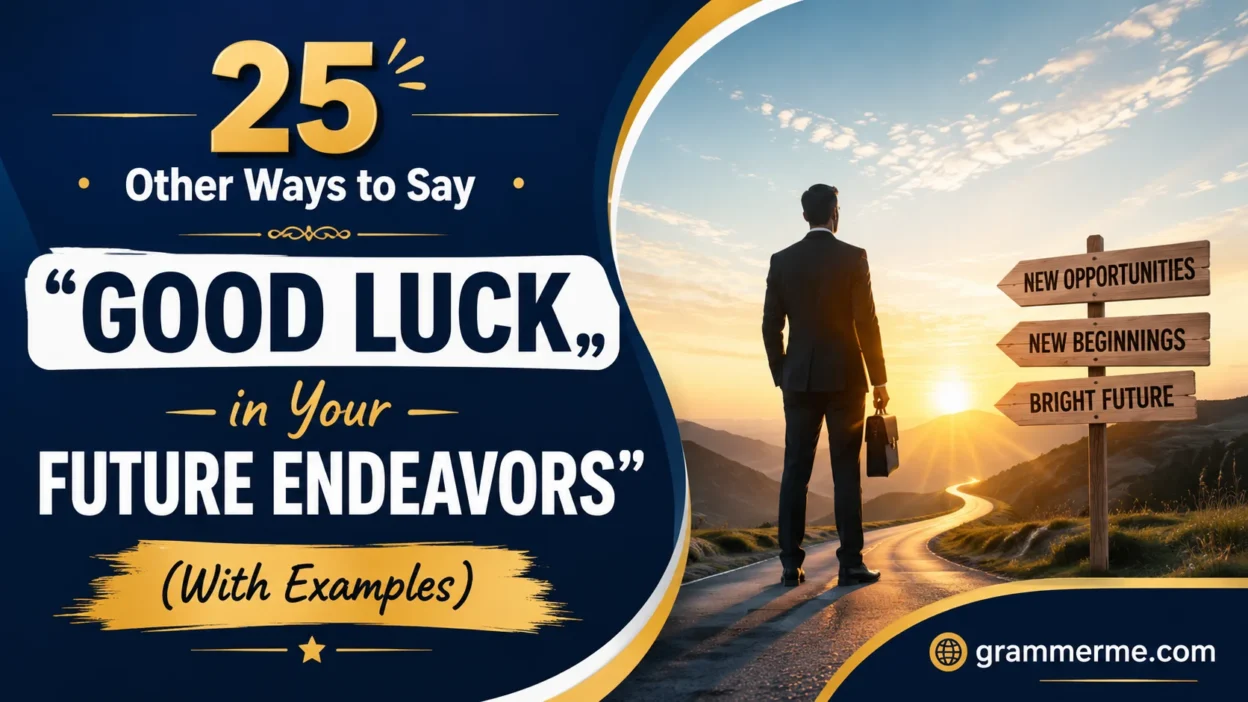 Other Ways to Say "Good Luck in Your Future Endeavors"